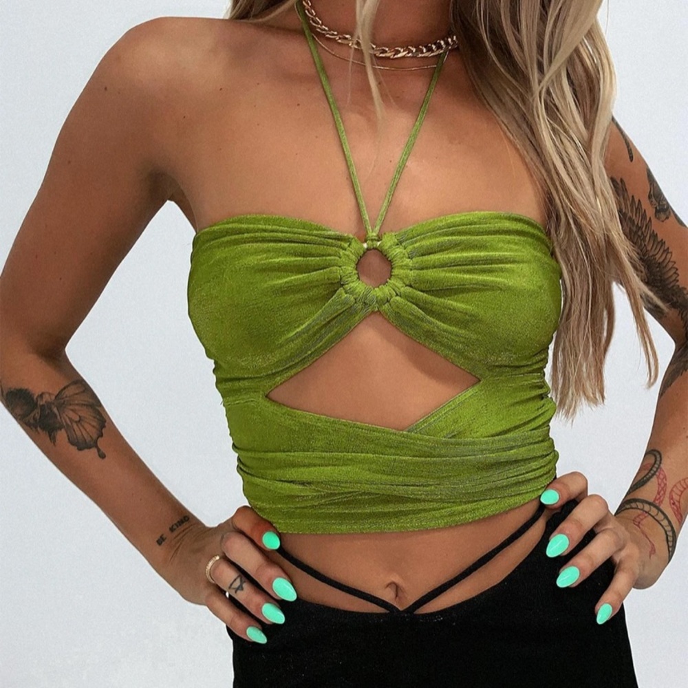 Princess Polly LORIELLA RING DETAIL CROP TOP